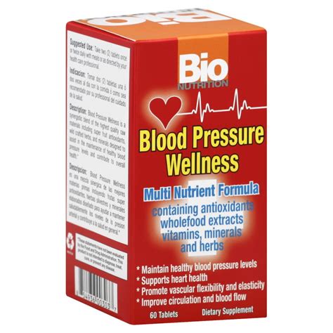 Bio Nutrition Blood Pressure Wellness 60 Tabs