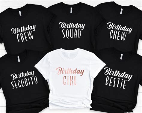 Birthday Group Shirts Birthday Crew Shirts Birthday Squad Etsy