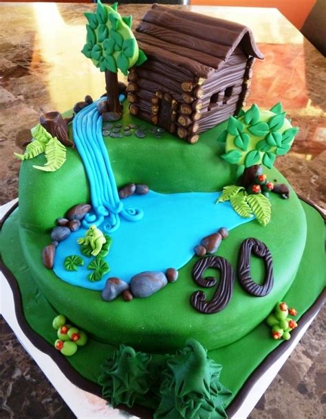 Made for a camping themed day at our playgroup, these are a simple and fun variation of a yummy s'more ! Log cabin cake — Birthday Cakes | Camping cakes, Cake ...