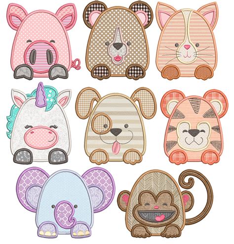 Gumdrop Animals Applique | Machine embroidery applique, Free embroidery