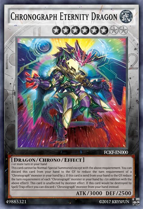 Chronograph Eternity Dragon Cool Fan Made Card Custom Yugioh Cards