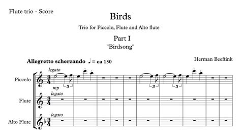 Herman Beeftink Birds Flute Trio Complete Youtube