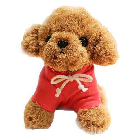 Small Plush Dog Toy With Custom Hoodie T Shirt Plush Animal Toy Custom