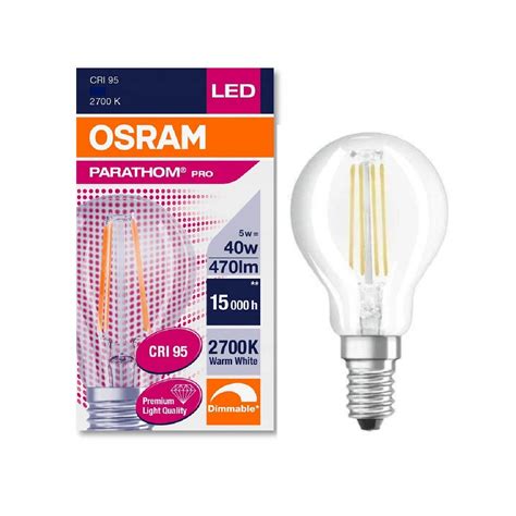 Osram Parathom Dimmable Classic 5w 40w Warm White E14 Bulb