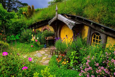 Browse our selection of lord of the rings art prints and find the perfect design for you—created by our community of. Lord of the Rings Hobbit house hill flowers grass Living ...
