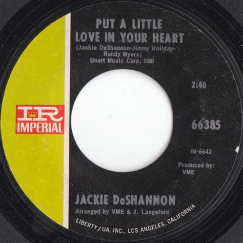 Album Put A Little Love In Your Heart De Jackie Deshannon Sur Cdandlp