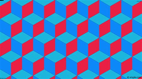 Wallpaper Cyan 3d Cubes Azure Red 1db6dd 0d88f8 E92043