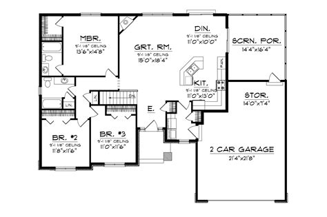 4 Bedroom Ranch House Plans 5 Bedroom 3 Bath Country House Plan