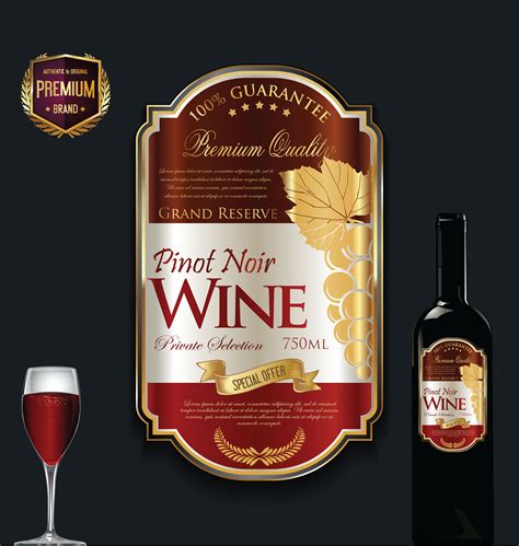 Luxury Golden Wine Label Vector Illustration 323852 Vector Art At Vecteezy