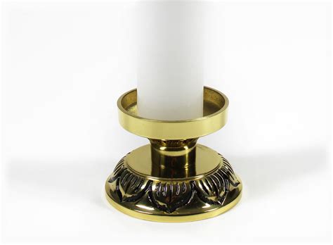 Brass Pillar Candle Holder The Monastery Store