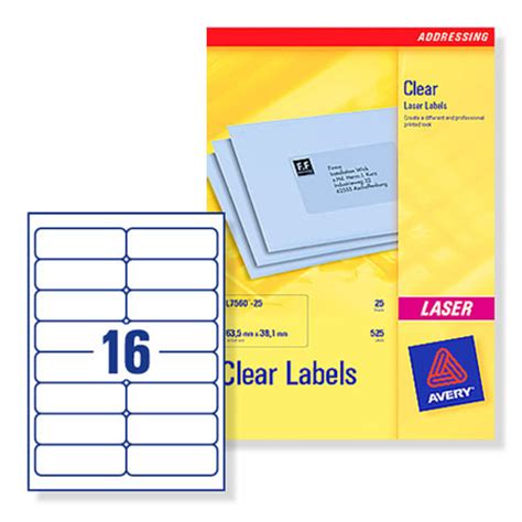 Avery Laser Labels L7160 40 21sheet Pack Of 40 Sheets L7160 40