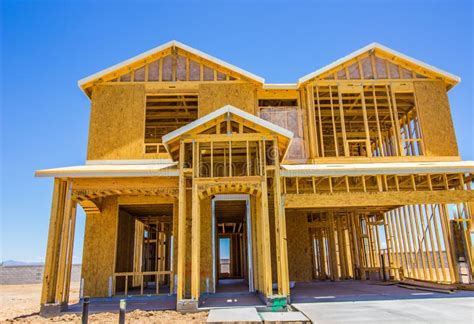 New Two Story Home Under Construction Stock Image Image Of Home