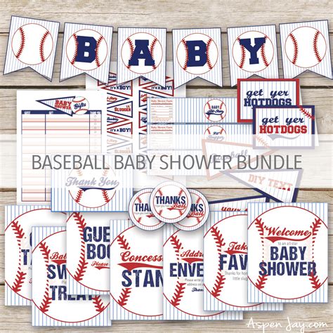 Baseball Baby Shower Package Aspenjay