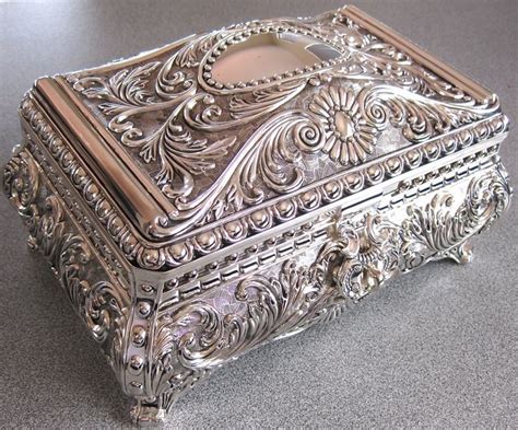 Antique Silver Plated Jewellery Box Kate Antique Jewelry Box