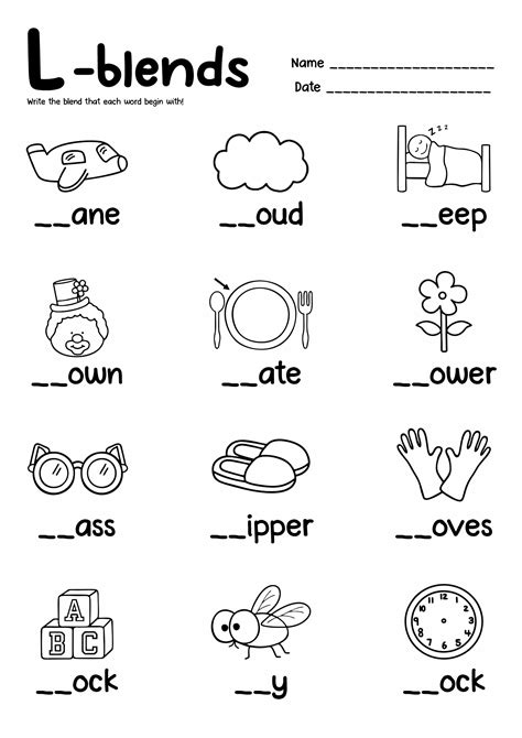 Blending Pictures Worksheet Kindergarten