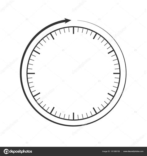 Beschwört ein ziffernblatt (stufe 1) in 10% der fälle: Uhr Zifferblatt und kreisförmige Pfeilvorlage. grau, schwarze Hauptfarbe. — Stockvektor © vlsv ...