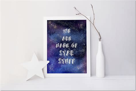 We Are Made Of Star Stuff Printable Celestial Wall Art Galaxy Etsy In