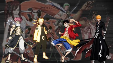 1920x1080px 1080p Free Download Anime Bleach Naruto Crossover