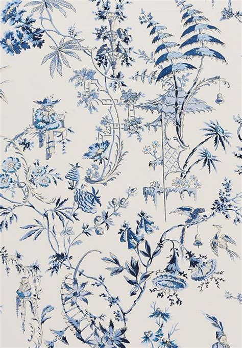 Spring 2015 Collection Blue China Chinoiserie Fabric Blue White Decor