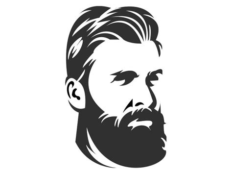 Bearded Man Beard Art Silhouette Face Drawing Heads