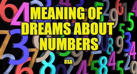 What Does Numbers Mean In A Dream Dreams About Numbers Interpretation