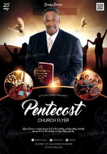 Pentecost Church Psd Flyer Template 24417 Styleflyers