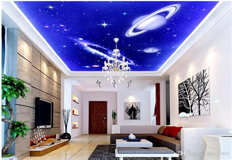 3d Wallpaper Custom Photo On The Wall Hd Dream Star Planet Ceiling