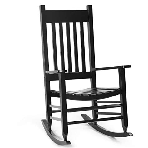 Giantex Outdoor Wood Rocking Chair Porch Rocker 100% Natural Solid