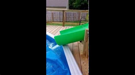 Homemade Backyard Water Slide Above Ground Pool Youtube