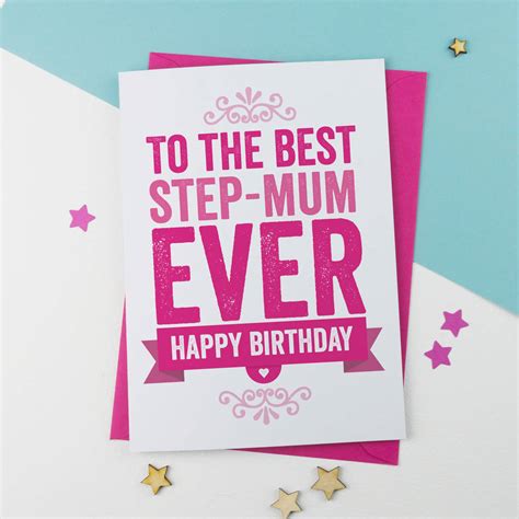 Best Step Mum Birthday Card By A Is For Alphabet