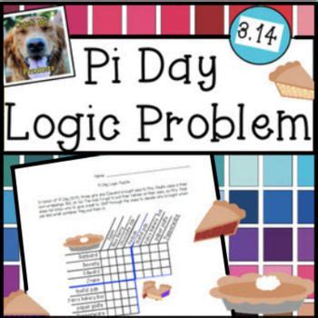 One time in the morning and one time before bed. Pi Day Puzzle by Catch My Products | Teachers Pay Teachers | Logic puzzles, Pi day, Logic problems