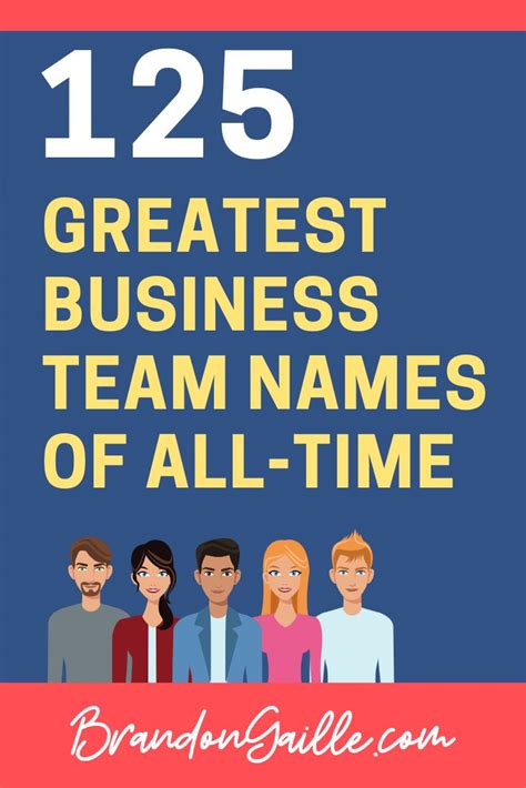 125 Clever Business Team Names Team Names Unique Business Names