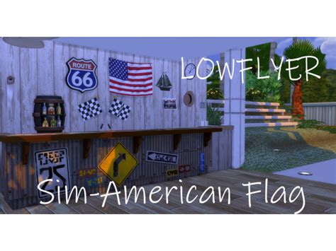 Sim American Flag By Lowflyer The Sims 4 Download Simsdomination
