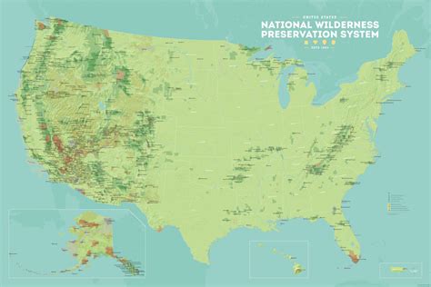 Us National Wildlife Refuge System Map 24x36 Poster Best Maps Ever Be5