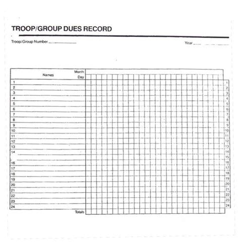 girl scout attendance sheet chart girls records insignia records print a copy of the girl