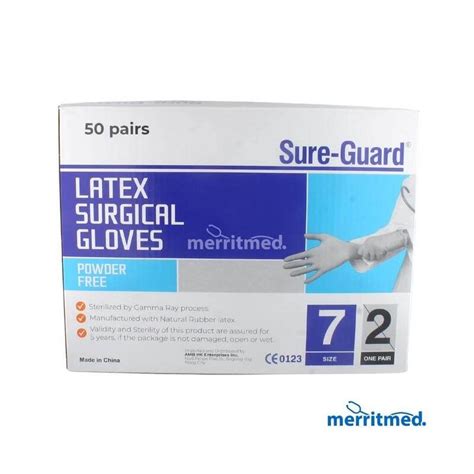 Sure Guard Latex Surgical Gloves Sterile 7 0 Merritmed PH