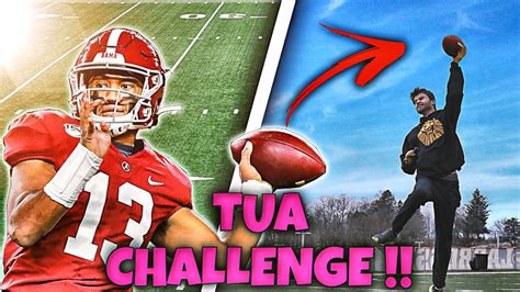 Tua Tagovailoa Left Handed Skills Challenge Youtube