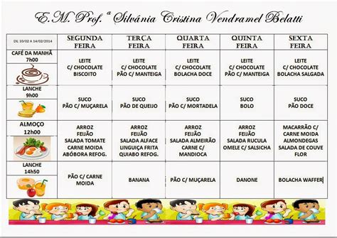 Ideias De Cardapio Semanal