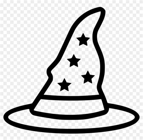 Wizard Hat Comments Black And White Wizard Hat Free Transparent Png