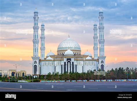 Astana Kasakhstan Beautiful White Hazrat Sultan Mosque The Largest