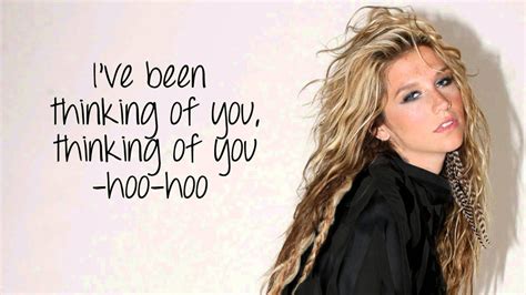 Kesha Thinking Of You Lyric Video Youtube