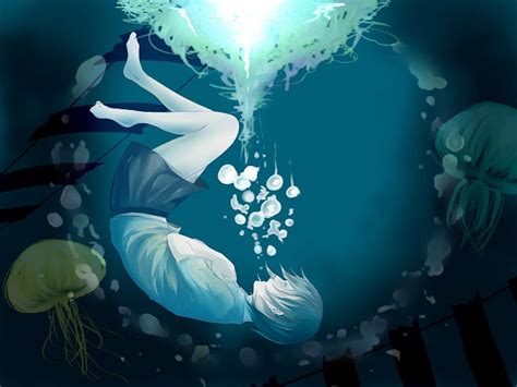 Hd Wallpaper Underwater Anime Girls Wallpaper Flare