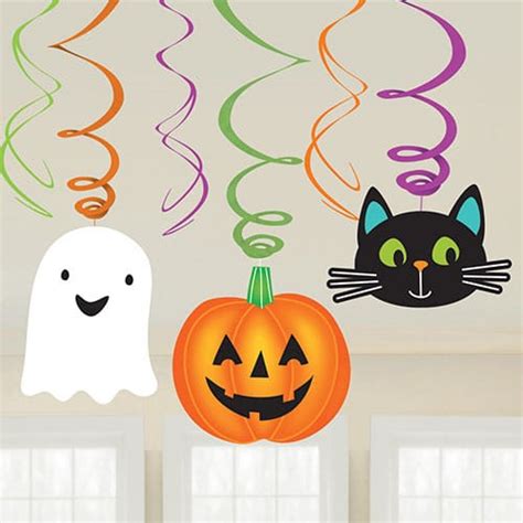 Halloween Friends Hanging Swirl Decorations Pack Of 6 Partyrama