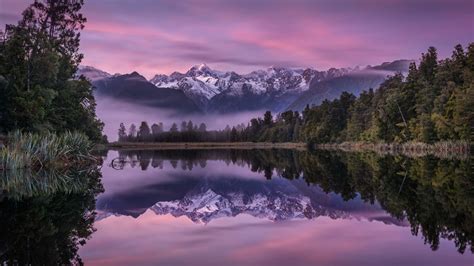1280x720 Mountain Reflection Over Lake In Dawn 720p Wallpaper Hd