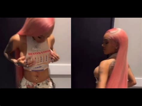 Glorilla Shows Off Her New Breast Implants Youtube