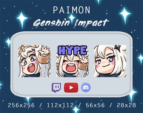 Buy Paimon Emote Pack Genshin Impact For Twitch Discord Online In
