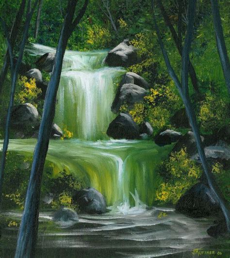 Waterfall Painting Waterfall Paintings Landscape Paintings Acrylic
