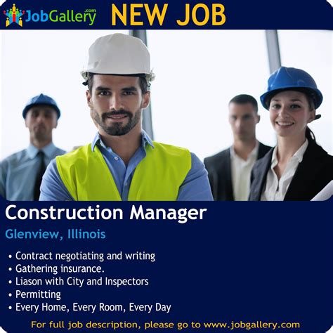 Seeking A Construction Manager In Glenview Illinois Job Newjob Jobs
