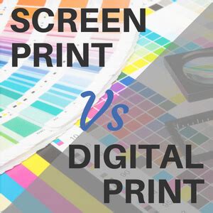 Screen printing (previously known as silk screening) is a set of a frame where thick ink will rollover. Screen Printing vs Digital Printing - What's the difference?