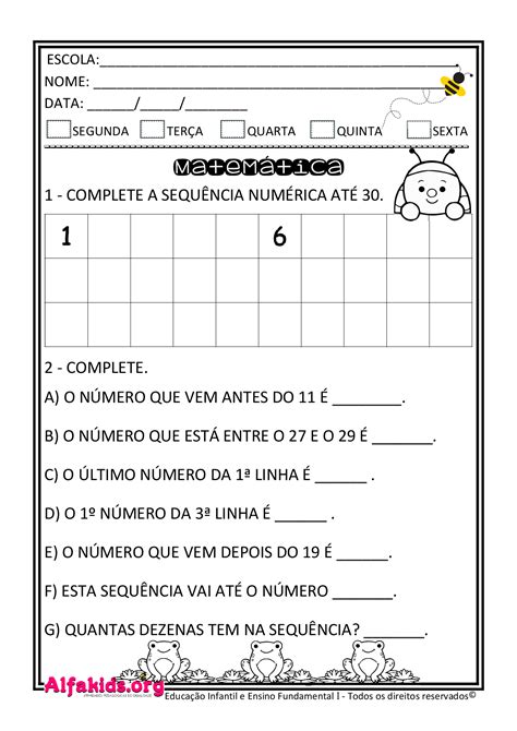 Atividades Educativas De Matemática Do 1º Ano Número Cálculo E